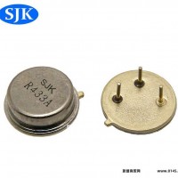 sjk电子元器件压电晶体频率元件TO-39声表滤波器433.92MHz