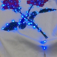 LED纺织服装发光灯线 服装蓝色发光线