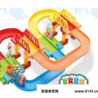 华子乐智力电动小火车DIY无限拼装积木轨道儿童益智玩具热