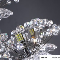 蒲公英创意水晶吊灯 北欧后现代水晶灯 大厅照明灯具