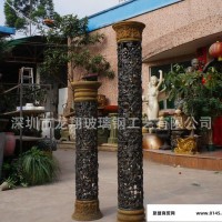 玻璃钢柱子 圆形柱头罗马柱定制 天然树脂罗马柱雕刻