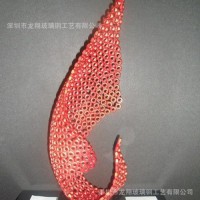 广东玻璃钢树脂装饰品摆件 抽象彩绘天然树脂艺术品摆件