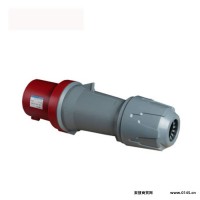 TIBOX 工业插头 防水接插件 63A400V 红色3P+E插头 IP44