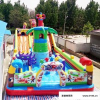 贵州新款充气大滑梯 鲨鱼充气滑梯 儿童充气蹦蹦床滑梯 游艺设施 游乐场设备