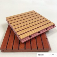 广州市欧宁建材  槽木吸音板  厂家阻燃木质吸音板直播间琴房会议室隔音板墙面槽木吸音板