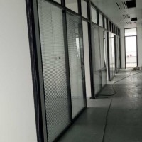 上海直销钢化隔断85款双玻璃内置百叶隔断办公室活动屏风