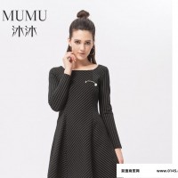 【慕拉】品牌女装 冬装 连衣裙 品牌女装折扣 专柜尾单