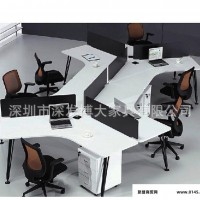 沙井家具厂简约时尚办公桌、钢架办公桌、四人位办公桌组合