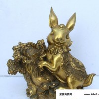 铜工艺品-铜雕-铜发财兔(直销)