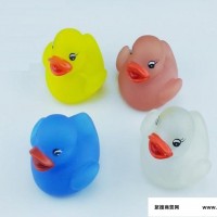 环保PVC玩具 搪胶玩具 发光闪光搪胶小鸭子