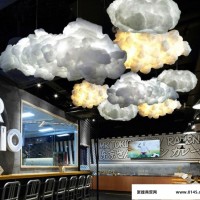 棉花艺术云朵吊灯 餐厅酒店多规格云朵灯 创意照明灯具灯饰