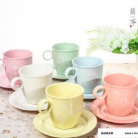 直销创意咖啡杯碟 时尚陶瓷咖啡杯具套装  商务礼品 特价