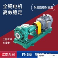 JiangNan/江南泵业 超高分子聚乙烯离心泵 无泄漏卧式化工泵 磷酸泵 FMB65-50-125