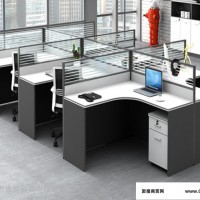 屏风隔断办公桌 办公室四人位六人位员工办公桌椅 现代简约风