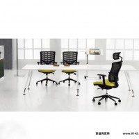 直销 现代简约钢木办公桌 长形办公会议桌 免费设计可定制