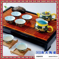 活动庆典陶瓷礼品定做 陶瓷茶具定做厂家 青瓷工艺品