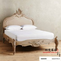 定制            欧式实木双人床 美式卧室家具床