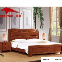 实木床1.8米1.5橡木床双人床简约现代实木家具卧室家具床类