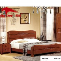 全实木床1.8米1.5橡木床双人床简约现代实木家具卧室家具