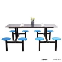 食堂连体餐桌椅 不锈钢餐厅家具 耐用实惠 供应 连体分体餐桌椅 大排档餐桌椅