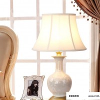 新中式陶瓷台灯 卧室床头小夜灯 现代简约时尚装饰台灯 一件代发
