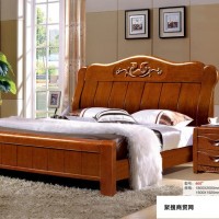 鸿佳605橡木床 简易卧室柜子 柜实木现代中式家具床头柜 进口橡木床头 **