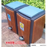 实木花箱 塑木垃圾桶 环卫桶  垃圾箱 果皮箱 实木 户外家具炭烧