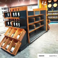 出售超市货架 超市木质酒水架 超市零食架 散装杂粮货架 干果柜 可定制各种货架 欢迎咨询选购！
