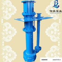上海佰泉 造纸业立式抽纸浆泵 液下耐磨排渣泵 15千瓦长杆泥浆泵