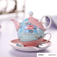 西尚玫瑰 小号陶瓷创意欧式茶壶咖啡杯套装 茶具茶壶杯茶具套装  RTD644A/RD1135/RD3949 杯壶
