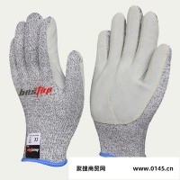 B5135 HHPE聚乙烯防切割手套CE 5级机械行业用防护手套