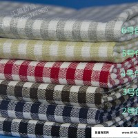 现货 麻棉 棉麻 面料 混纺 涤纶 色织 DIY面料 质量保